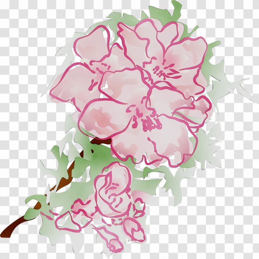 Pink Flowers Watercolor Painting Clip Art - Flower - Petal Transparent PNG