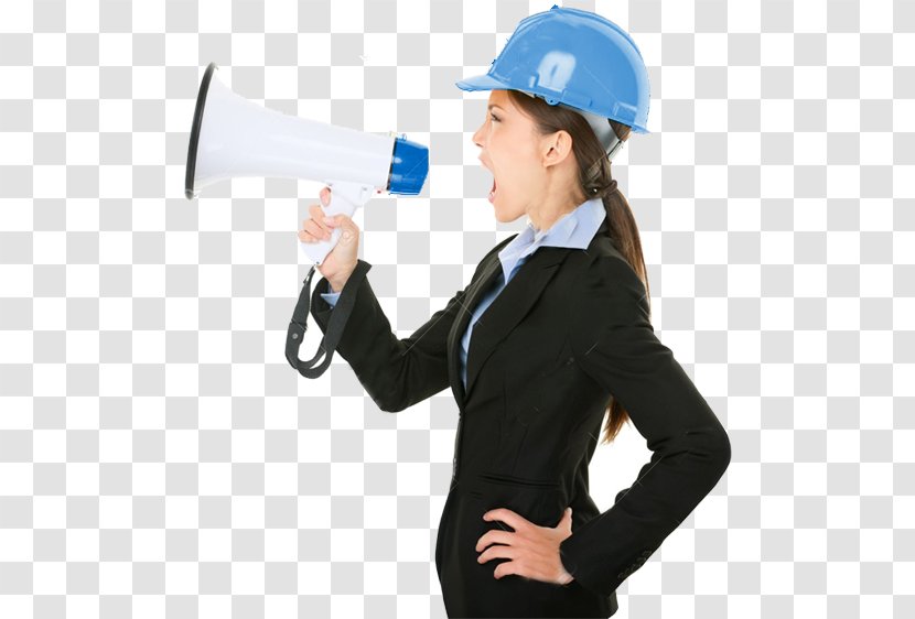 Megaphone Businessperson Stock Photography Microphone Loudspeaker - Screaming - Woman Transparent PNG