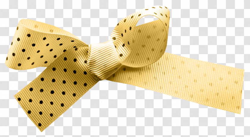 Yellow Ribbon Shoelace Knot Necktie - Bow Transparent PNG