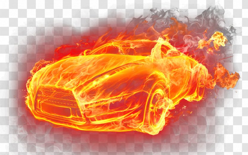 Car Vehicle Fire Flame - Frame Transparent PNG