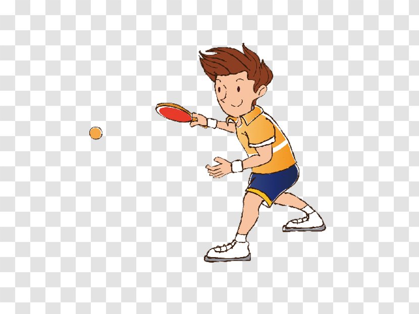 Cartoon Table Tennis Ball Sport - Characters Picture Material Transparent PNG
