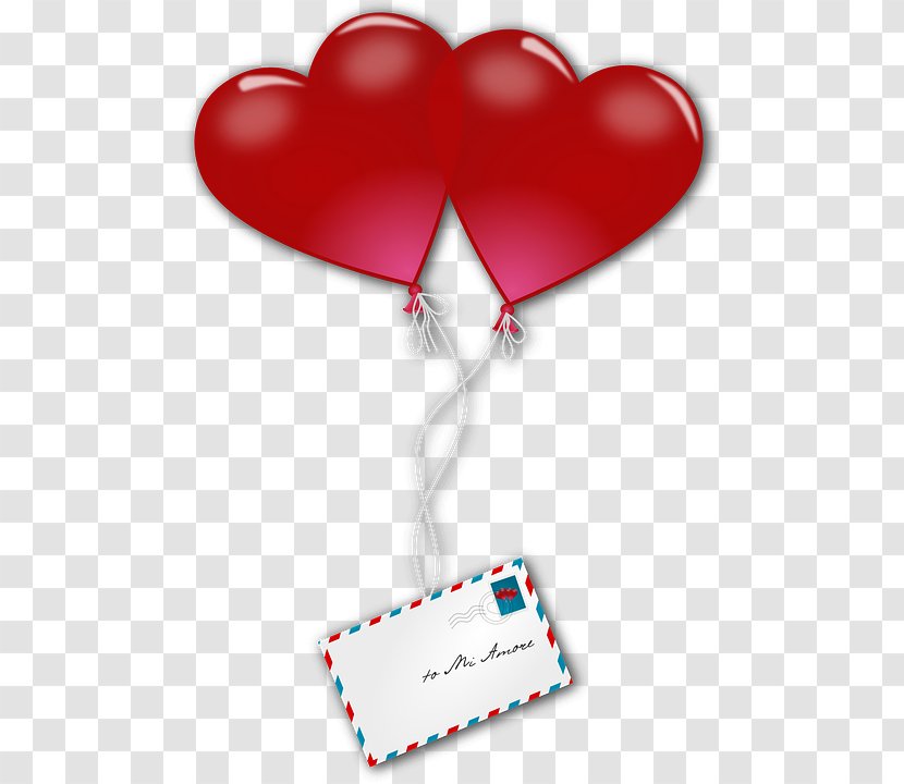 Heart Free Content Valentines Day Clip Art - Pixabay - Two Love Balloons Transparent PNG