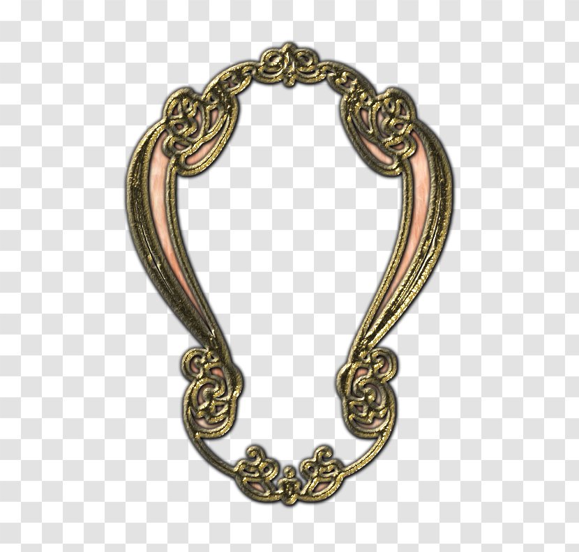 Necklace Art Nouveau Earring Chain - Brass Transparent PNG