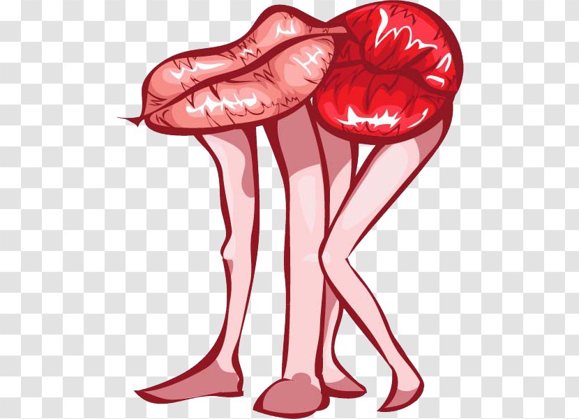 Kiss Cartoon Drawing Clip Art - Lips Transparent PNG