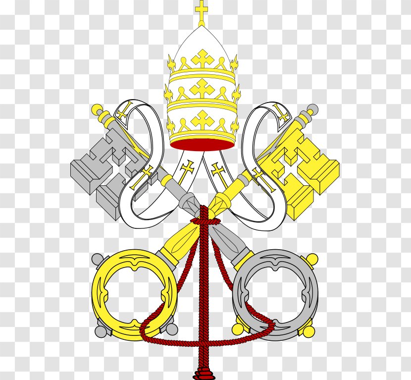 Coats Of Arms The Holy See And Vatican City Flag Papal - Society Jesus - Regalia Insignia Transparent PNG