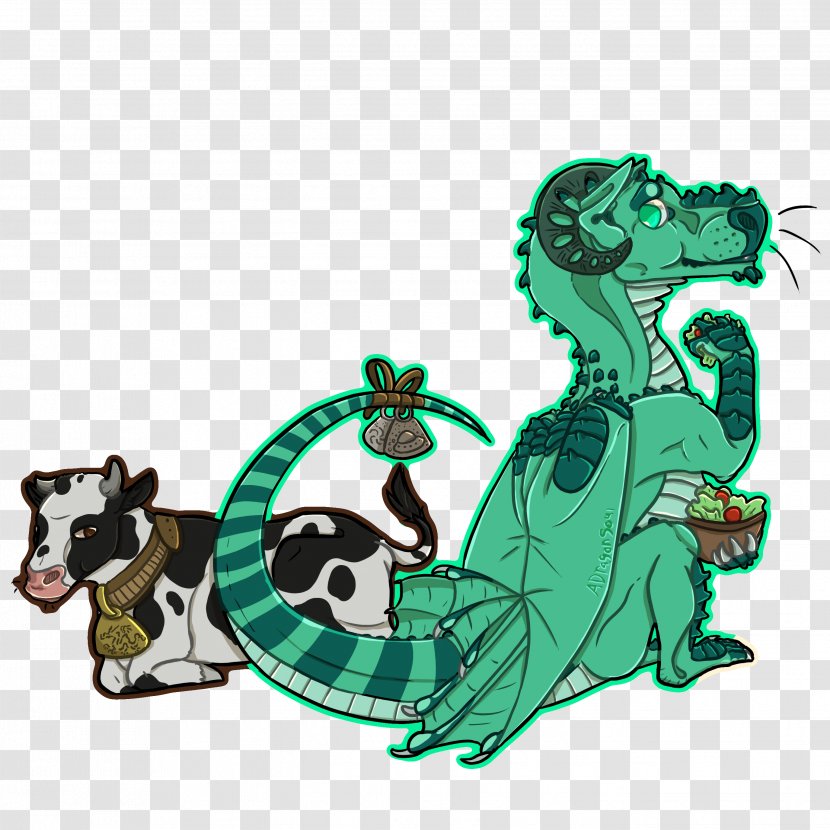 Dragon Cattle Dinosaur Drawing Clip Art - Cow Cartoon Eating Transparent PNG