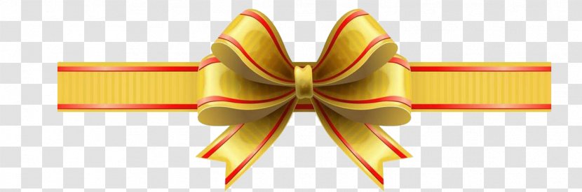 Ribbon Red - Yellow Bow Transparent PNG