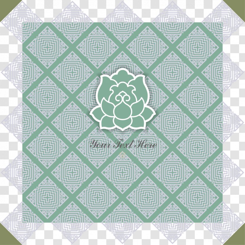 Blue Green Pattern - Decorative Light Lotus Transparent PNG