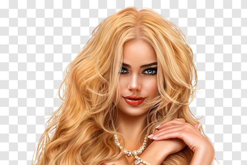 Blond Hair Coloring Artificial Integrations Layered - Long Transparent PNG