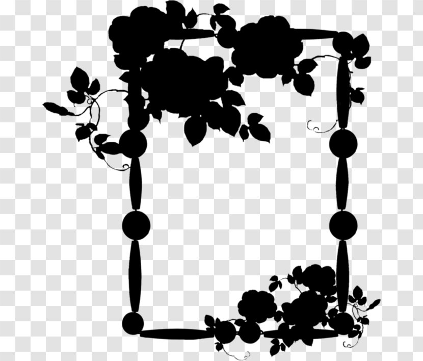 Clip Art Pattern Flower Line Silhouette - Plant - Leaf Transparent PNG