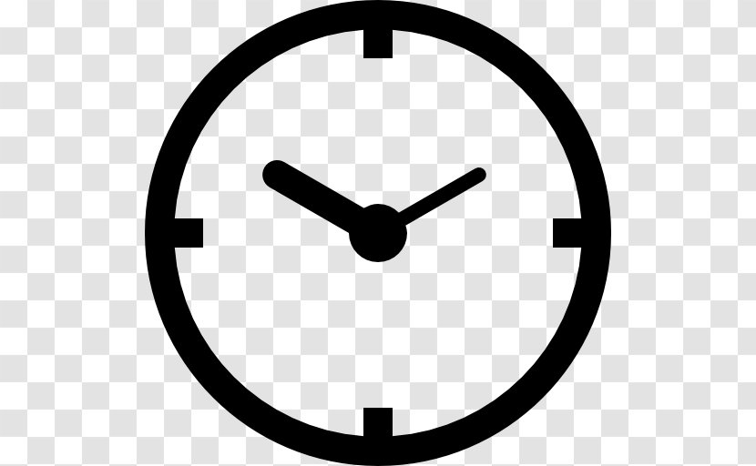 Clock Icon Design - Black And White Transparent PNG