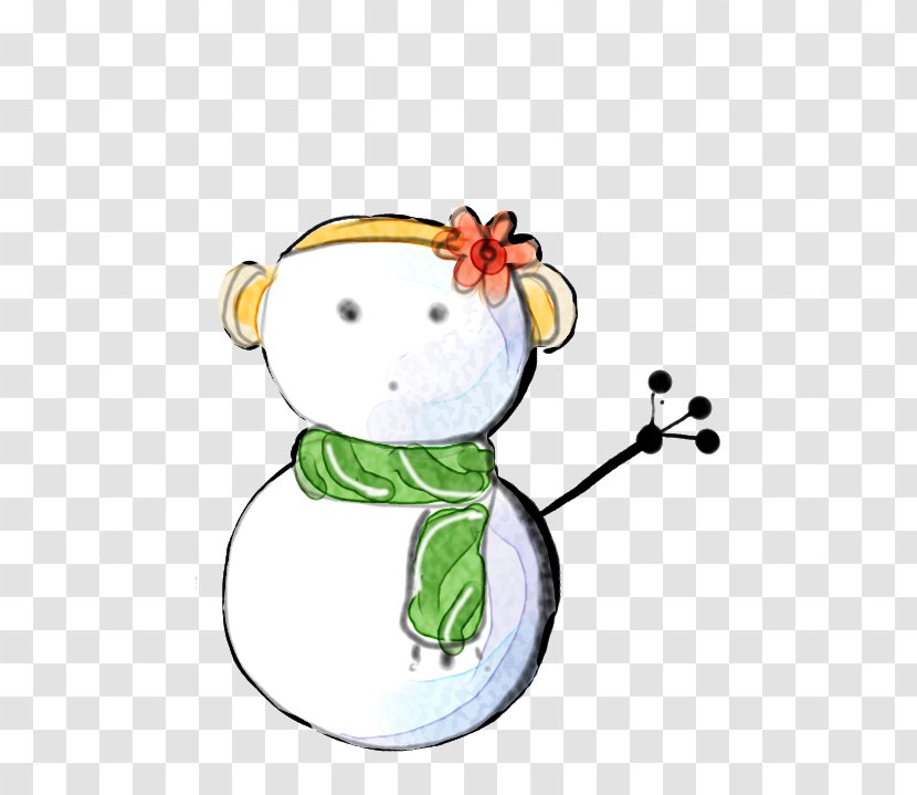 Snowman Scarf - Organism - Creative Green Transparent PNG