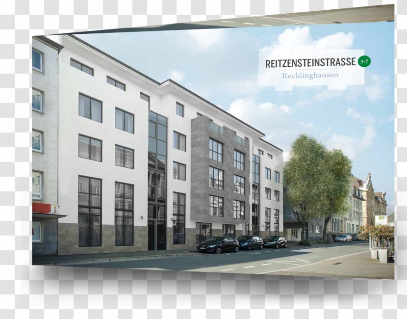 Mixed-use Facade Condominium Urban Design Apartment - Elevation - Recklinghausen Transparent PNG