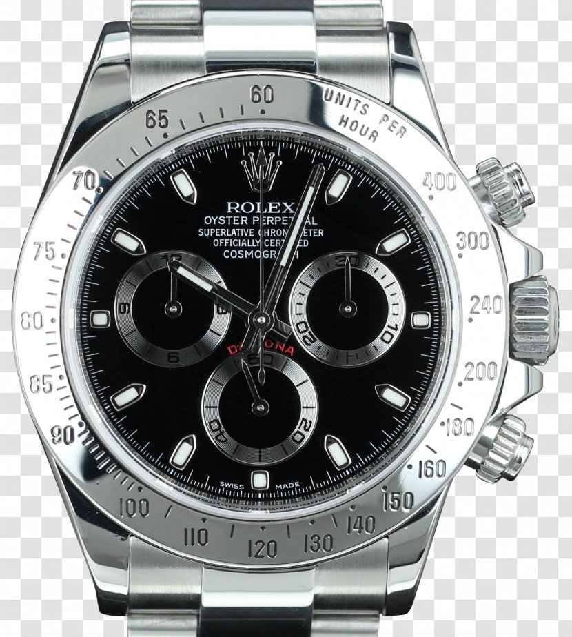 Rolex Daytona Platinum Watch Strap - Silver Transparent PNG