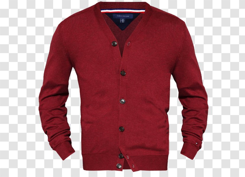 Cardigan Maroon - Sweater - Tommy Hilfiger Transparent PNG