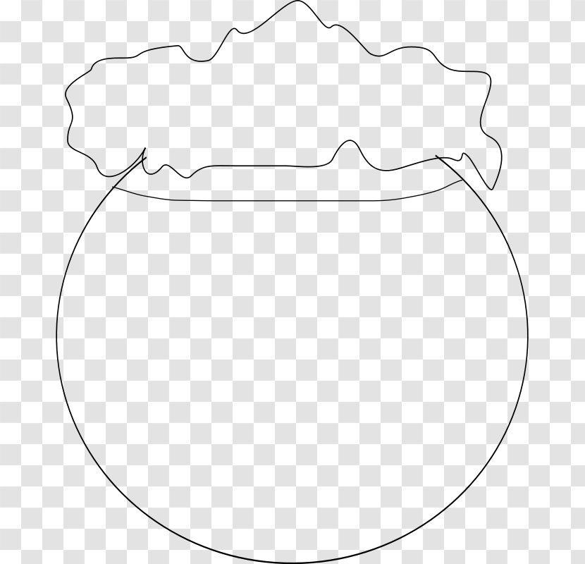Drawing Pongal Clip Art - Oval - Black And White Transparent PNG