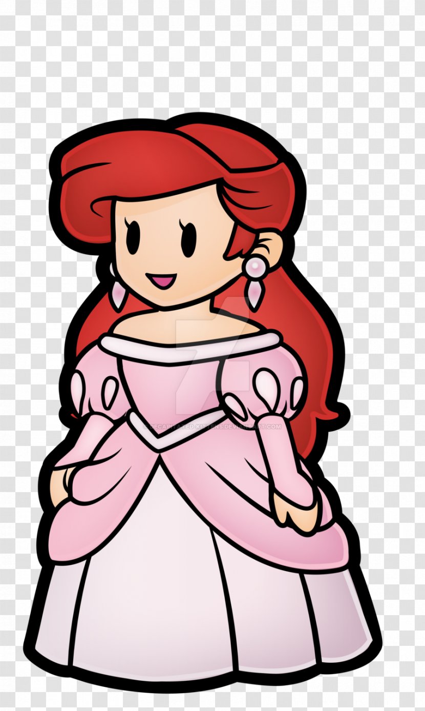 Princess Daisy Paper Mario Ariel - Heart - Disney Transparent PNG