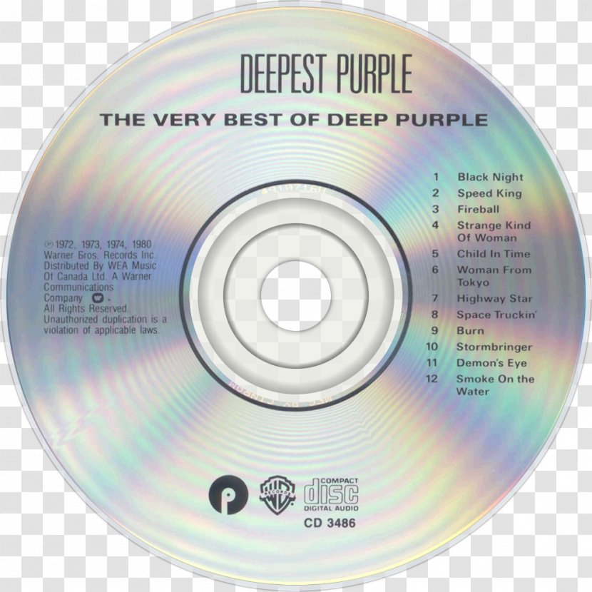 Compact Disc Deepest Purple: The Very Best Of Deep Purple 30: - Cartoon - Silhouette Transparent PNG