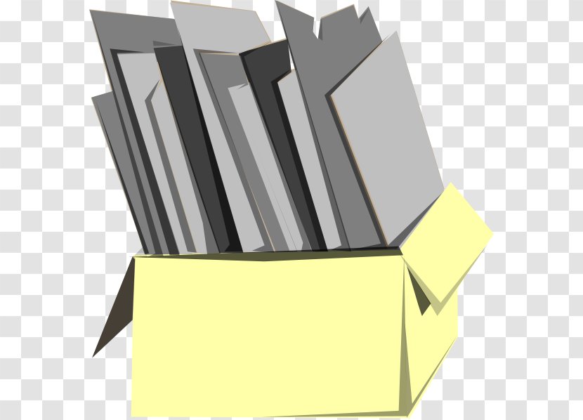 Carton Paper Cardboard Box Clip Art - Yellow Transparent PNG