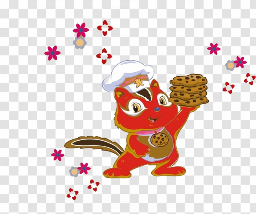Kitten Cat Cooking - Silhouette - Red Cook Biscuits Transparent PNG