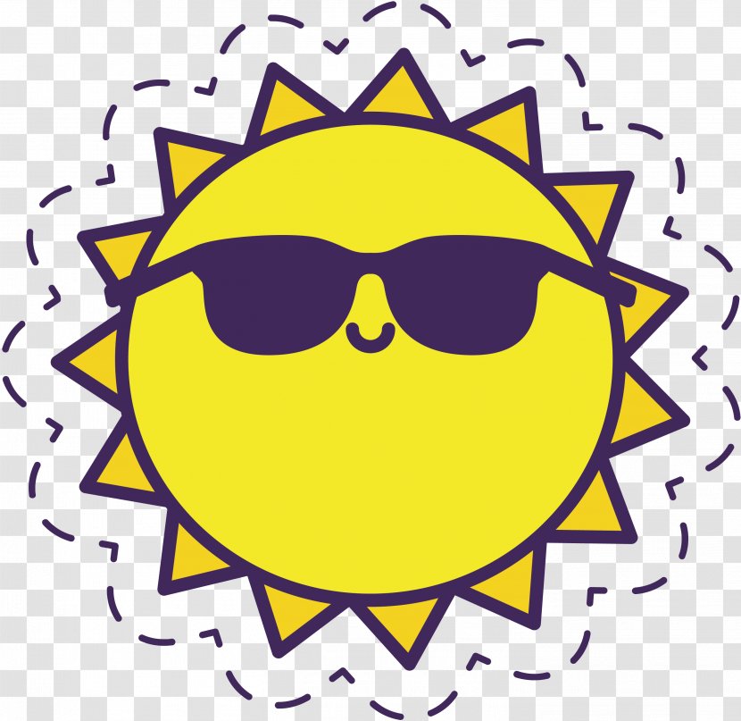 Visual Perception Eye Bates Method Training Physical Exercise - Emoticon - The Little Sun With Sunglasses Transparent PNG
