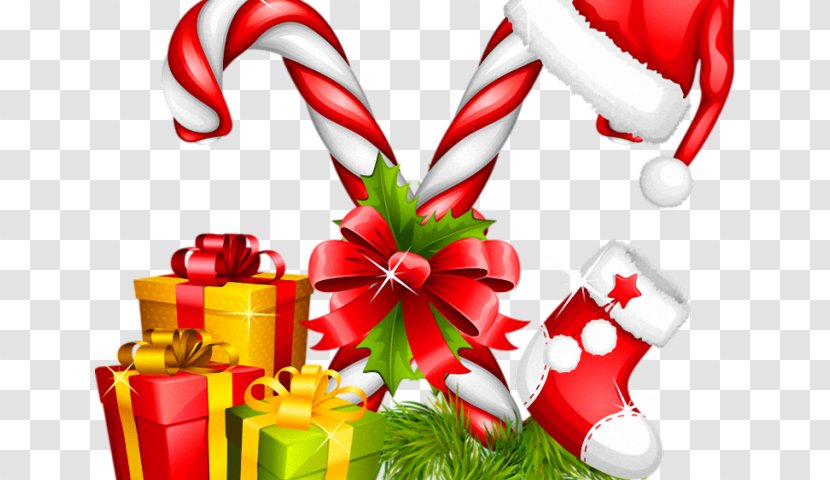 Candy Cane Christmas Santa Claus Canes Day - Eve - Orange Transparent PNG