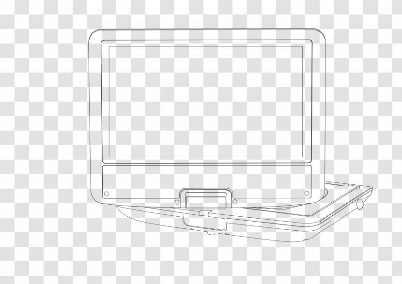 White Material Pattern - Monochrome - Sketch Hand-painted Rotary Laptop Transparent PNG