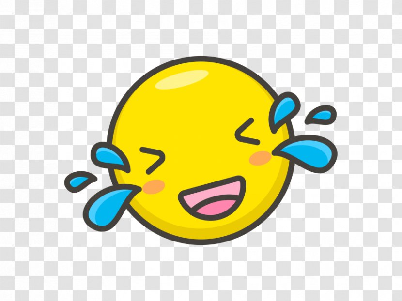 Face With Tears Of Joy Emoji Laughter Transparency Vector Graphics - Yellow - Laughing Rolling On Floor Transparent PNG