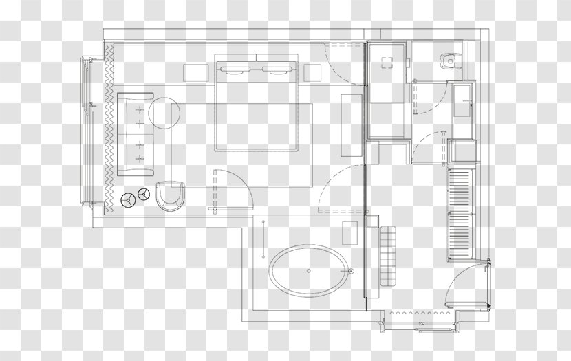 Floor Plan Architecture House - Rectangle Transparent PNG