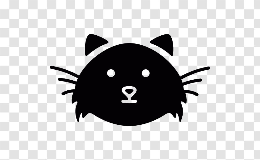 Whiskers Wildcat Clip Art - Black And White - Cat Transparent PNG