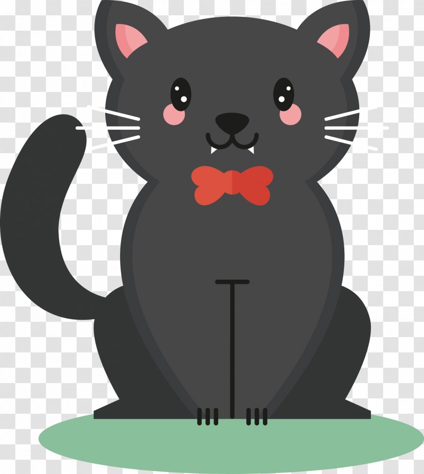 Whiskers Cat Clip Art - Mammal - Vector Black Transparent PNG