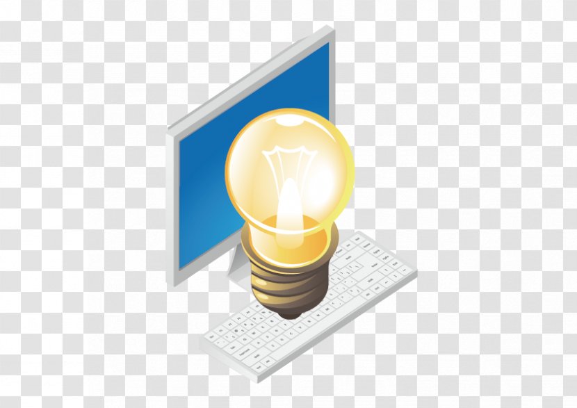 Computer Keyboard Mouse Icon - Vector Bulb Transparent PNG