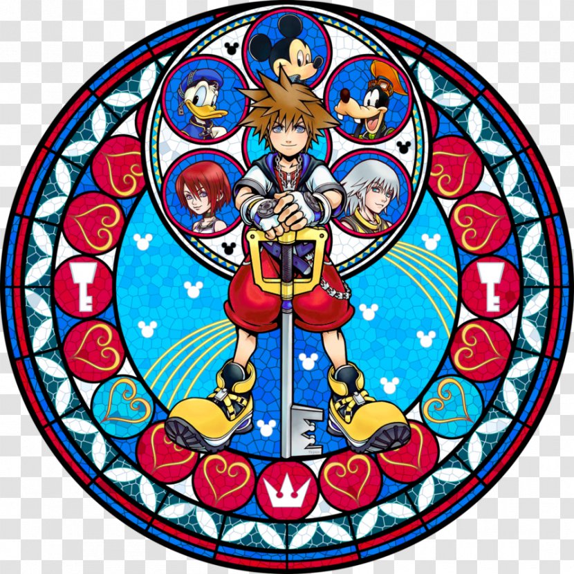 Kingdom Hearts II Birth By Sleep Hearts: Chain Of Memories Mickey Mouse - Video Game - Stained Glass Transparent PNG