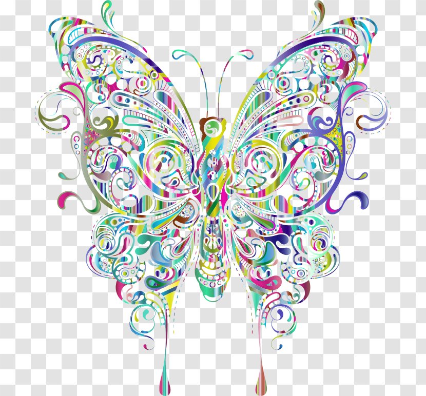 Nymphalidae Butterfly Abstract Art Clip - Color Transparent PNG