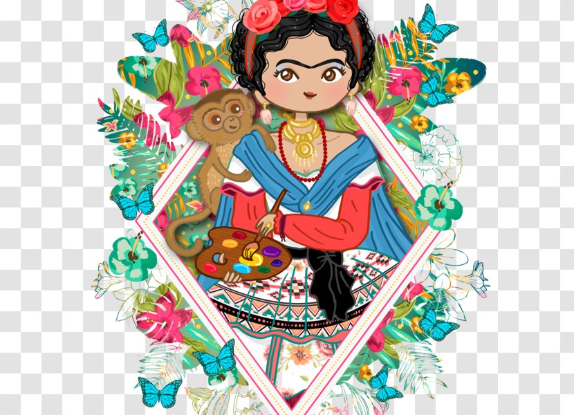 Frida Kahlo T-shirt Graphic Design - Painting - Quilling Transparent PNG