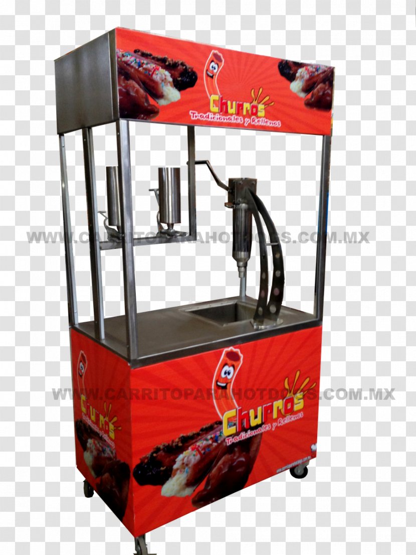 Churro Stuffing Hot Dog Shopping Cart - Food Steamers Transparent PNG