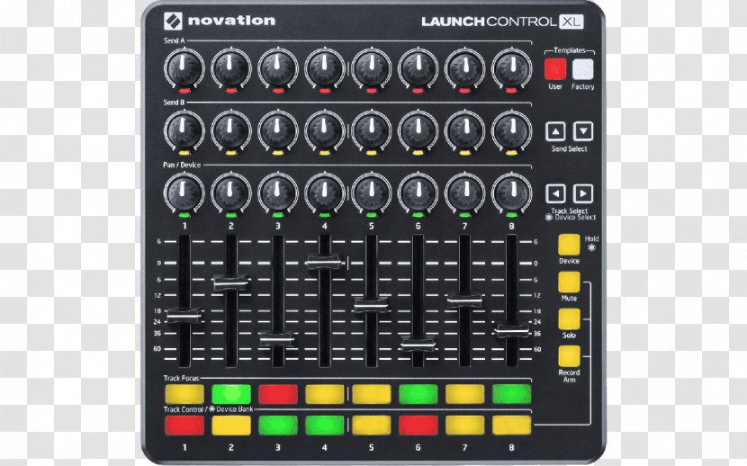 Novation Launch Control XL MIDI Controllers Ableton Live Launchkey Mini MKII - Sound Mixer Transparent PNG