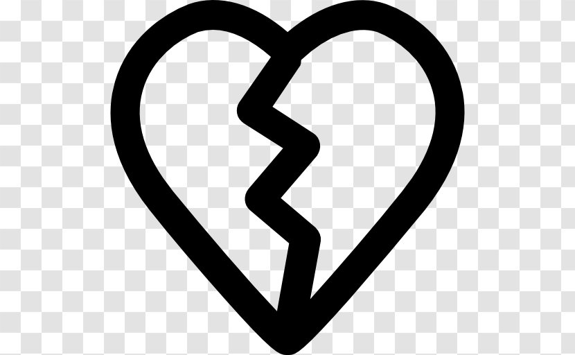 Broken Heart Divorce Love Clip Art - Black And White - Corazon Roto Transparent PNG