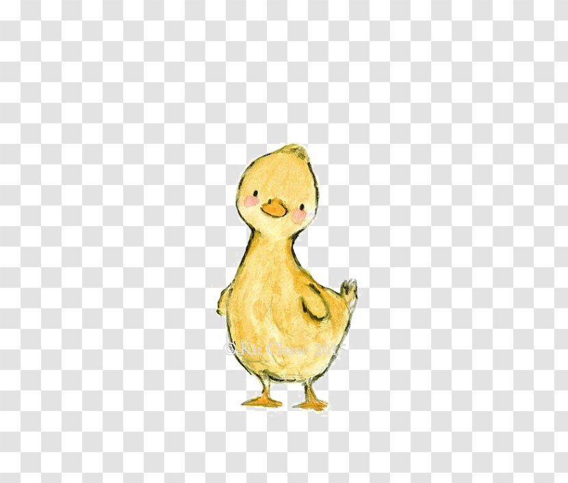 Paper Drawing Painting Child Illustration - Poultry - Little Yellow Duck Transparent PNG