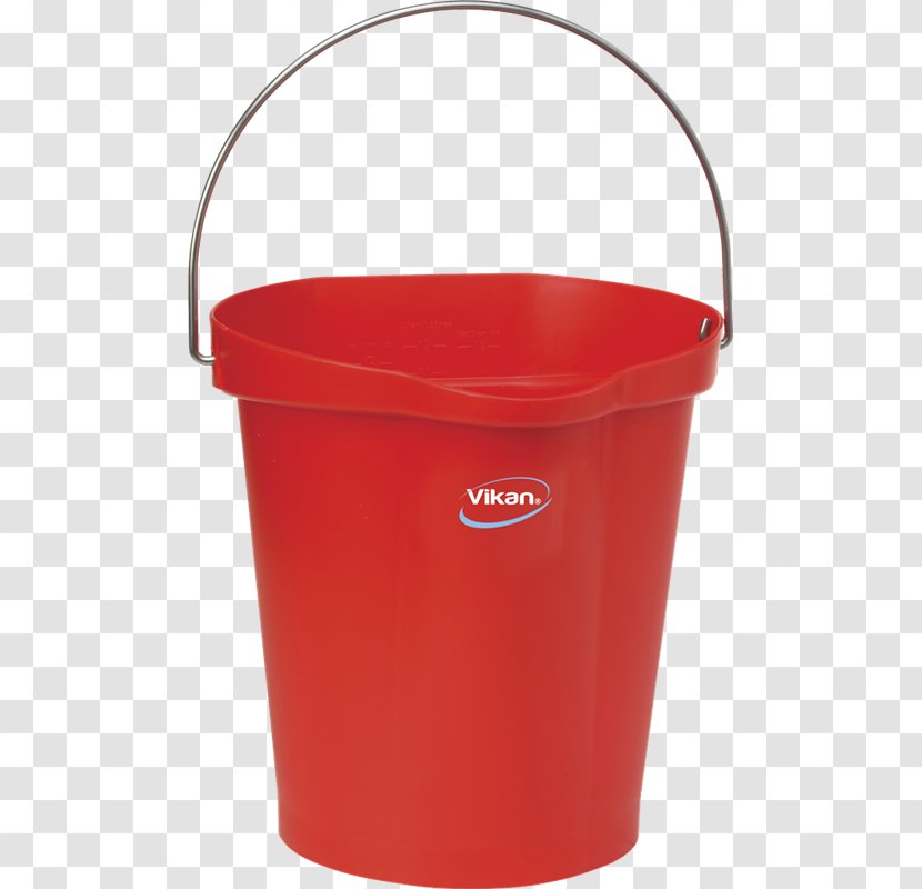 Bucket Plastic Handle Red Liter - Tool Organizer Transparent PNG