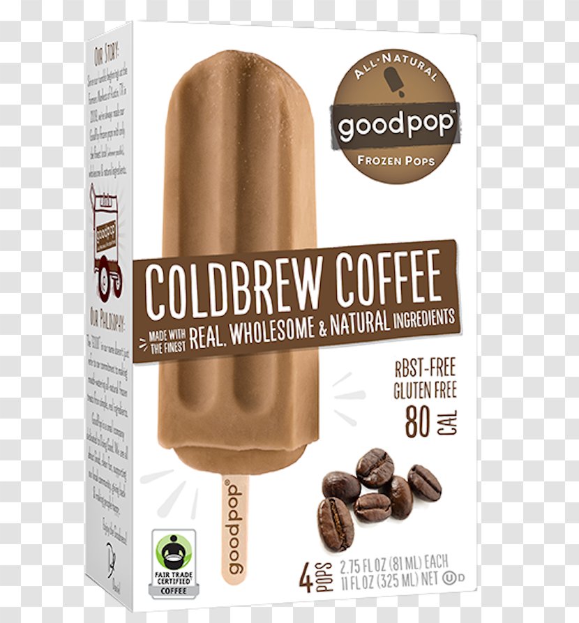 Cold Brew Ice Cream Pop GoodPop Coffee - Goodpop Transparent PNG