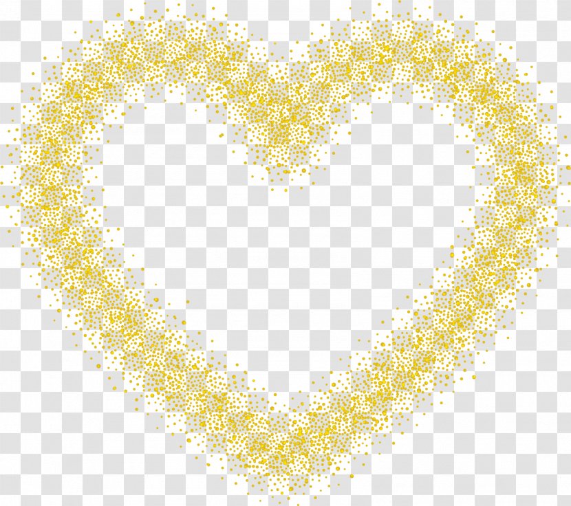 Yellow Heart Pattern - Text - Heart-shaped Material Picture Transparent PNG