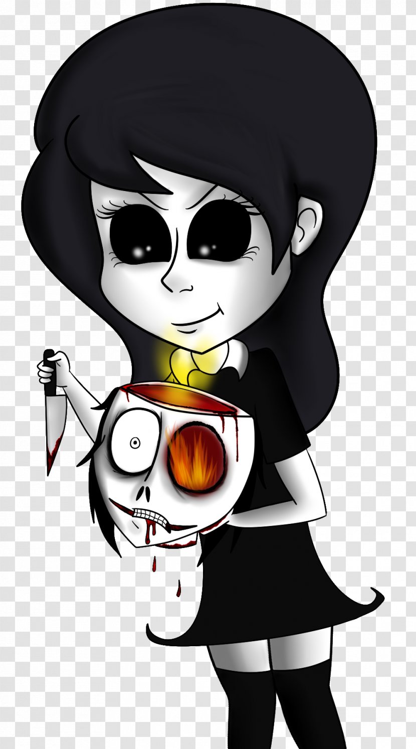 Jeff The Killer Halloween Creepypasta Jack-o'-lantern - Drawing Transparent PNG