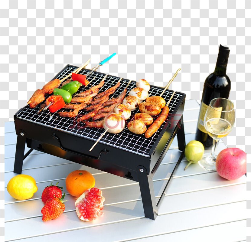 Barbecue Kebab Satay Portable Stove Grilling - Fruits And Grill Transparent PNG