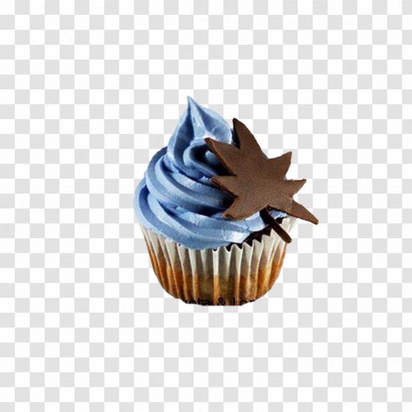 Cupcake Chocolate Cake Food - Flavor - Blue Transparent PNG
