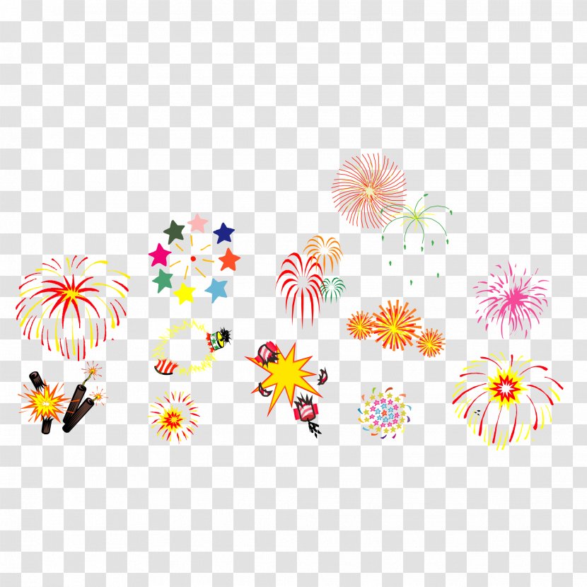 Firecracker Fireworks Chinese New Year Lion Dance - Material Transparent PNG