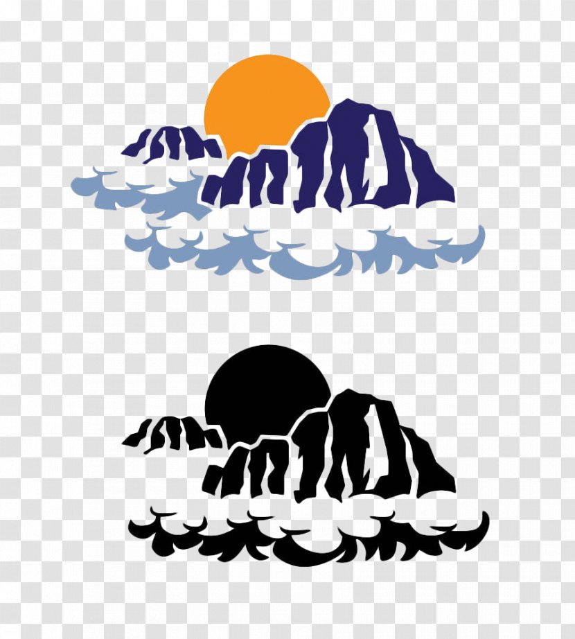 Hand Painted Clouds In The Floating Mountains - Illustration - Pattern Transparent PNG