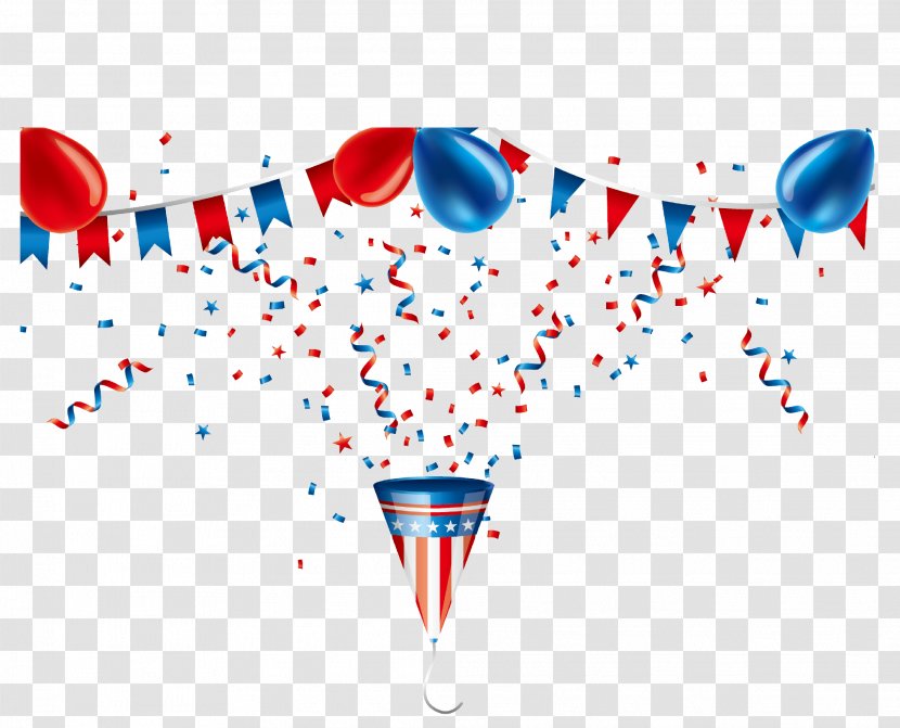 Party Popper Ribbon - Balloon - Celebrate Balloons Vector Material Transparent PNG