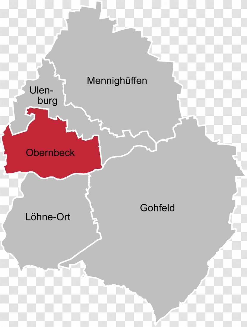 Obernbeck Map Ortsteil Löhne Wikipedia - Diagram - Egge Transparent PNG