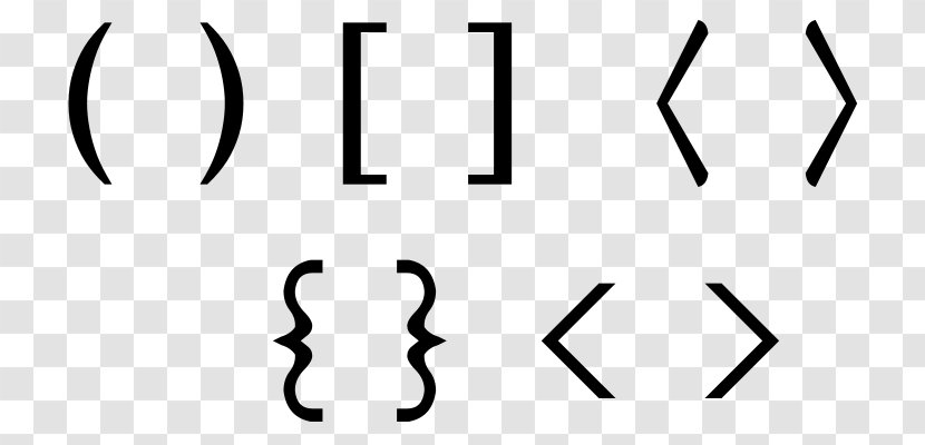 Bracket Parenthesis Mathematics Symbol Sentence - Black And White Transparent PNG